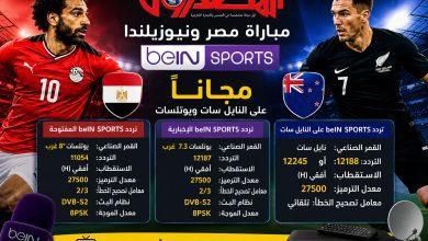 "مجانًا..beIN Sports الجديدة المفتوحة الناقلة لمباراة مصر ونيوزيلندا اليوم والتردد 24 file 000000009bb871f4ac2fd58852b415f5